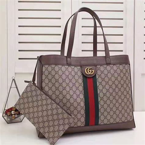 gucci cotton canvas tote|Gucci unisex tote.